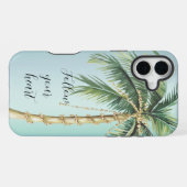 Coque iPhone 16 Plus Palmier Tropical Glamour Doré (Verso Horizontal)