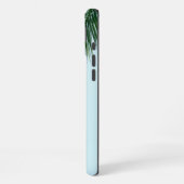 Coque iPhone 16 Plus Palmier Vert Tropical sur Fond Bleu Clair (Côté gauche)