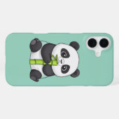Coque iPhone 16 Plus Panda and Its Bamboo (Verso Horizontal)