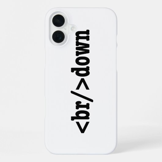 Coque iPhone 16 Plus panne de code HTML (Verso)