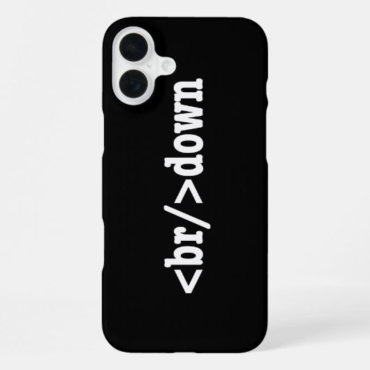 Coque iPhone 16 Plus panne de code HTML (Verso)
