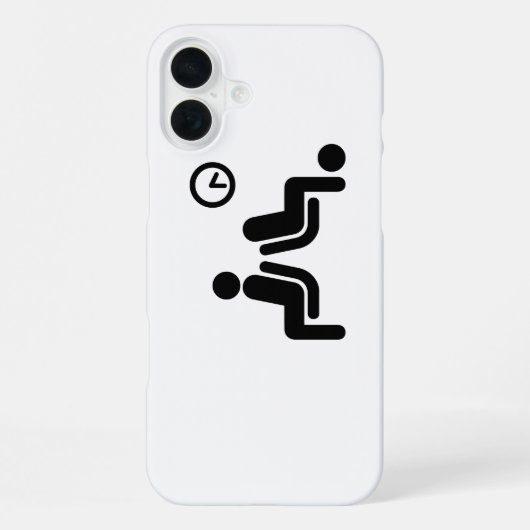 Coque iPhone 16 Plus Panneau d'attente long (Verso)