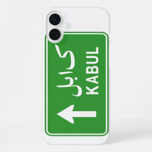Coque iPhone 16 Plus Panneau de signalisation routière sur une autorout