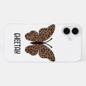 Coque iPhone 16 Plus papillon imprimé guépard mignon  (Verso Horizontal)