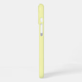 Coque iPhone 16 Plus Papillon Morpho Bleu sur Canari (Côté gauche)
