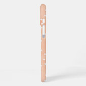 Coque iPhone 16 Plus Papillon Points Blancs Rose Féminin (Côté gauche)