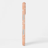 Coque iPhone 16 Plus Papillon Points Blancs Rose Féminin (Côté droit)