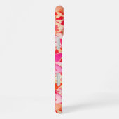 Coque iPhone 16 Plus Papillons, rose, pêche, corail (Côté droit)