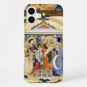 COQUE iPhone 16 PLUS PARCHEMIN DE NOËL FLEURISTE ANTIQUE NATIVITÉ
