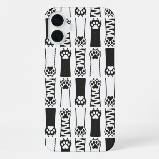 Coque iPhone 16 Plus Pâtes de chat (Verso)