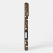 Coque iPhone 16 Plus Pattern Wildflowers Brown Background (Côté droit)