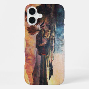 COQUE iPhone 16 PLUS PAYSAGE DE MONTAGNES ROSES AU COUCHER DU SOLEIL SU
