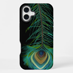 Coque iPhone 16 Plus Peacock Feather Vous Choisissez Couleur Arrière -