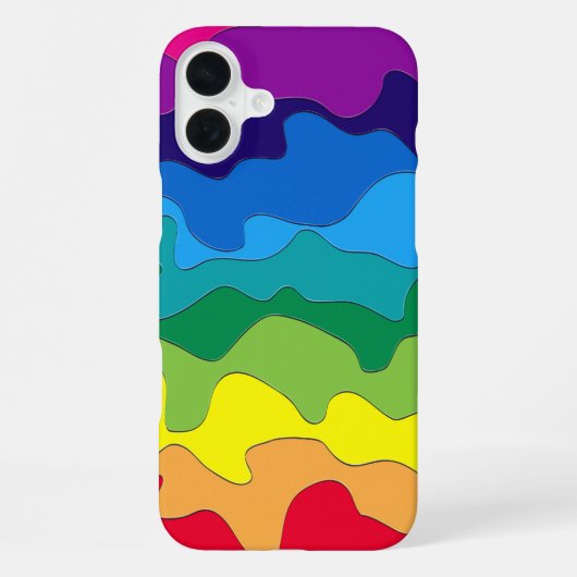 Coque iPhone 16 Plus Peinture multicolore (Verso)