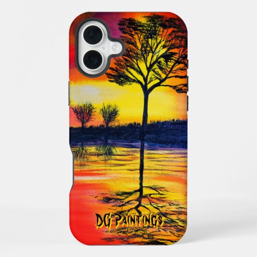 Coque iPhone 16 Plus Peintures DG Reflet de soleil chaud (Verso)