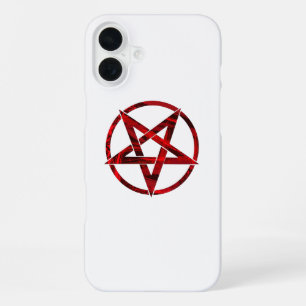Coque iPhone 16 Plus Pentagramme du Diable Rouge