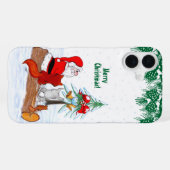 Coque iPhone 16 Plus Père Noël avec Renard de lapin et écureuil (Verso Horizontal)