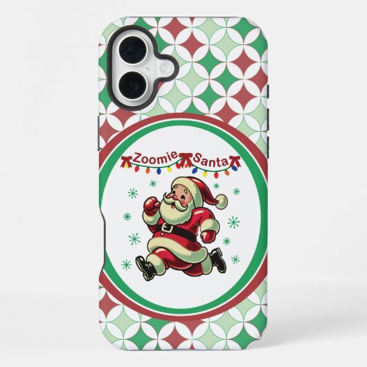 Coque iPhone 16 Plus Père Noël Zoomie Noël (Verso)
