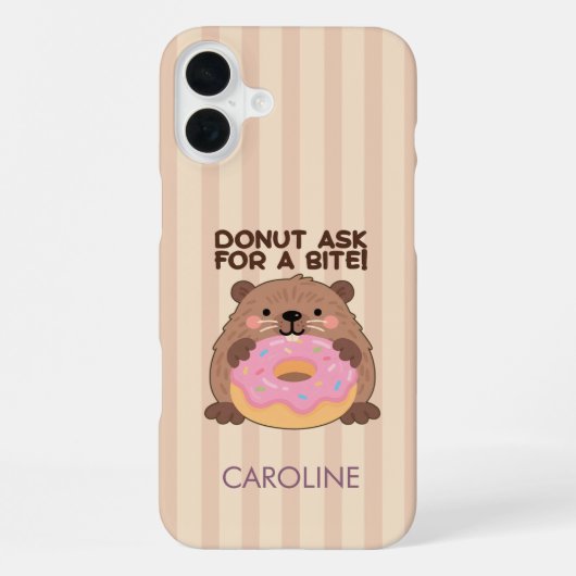 Coque iPhone 16 Plus Personalized A fun play on words Castor & Dona (Verso)