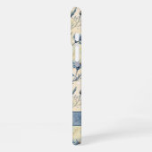 Coque iPhone 16 Plus Personalized Name Blue Wildflowers (Côté gauche)