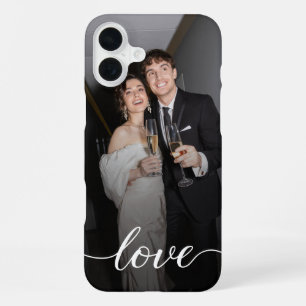 Coque iPhone 16 Plus Photo de script d'amour personnalisé Couple