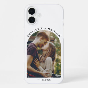 Coque iPhone 16 Plus Photographie adorable Typographie minimaliste Pers