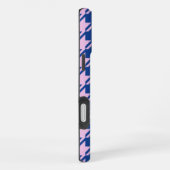 Coque iPhone 16 Plus Pied de fond rose+Motif bleu (Côté droit)