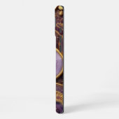 Coque iPhone 16 Plus Pierre précieuse violette or (Côté gauche)