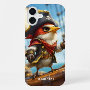 Coque iPhone 16 Plus Pirate Capitaine Oiseau Mignon Fantastique
