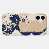 Coque iPhone 16 Plus Pixel Tsunami 8 Bit Pixel Art (Verso Horizontal)