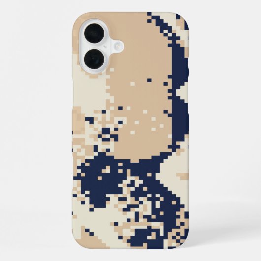 Coque iPhone 16 Plus Pixel Tsunami 8 Bit Pixel Art (Verso)