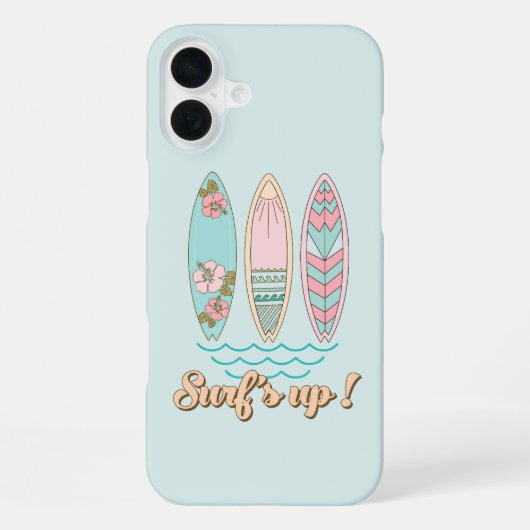 Coque iPhone 16 Plus Plage de surf d'été (Verso)