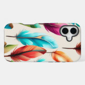 Coque iPhone 16 Plus Plumes Flashy (Verso Horizontal)