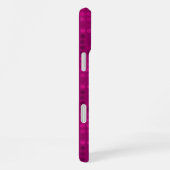 Coque iPhone 16 Plus points de prune en velours rouge (Côté droit)