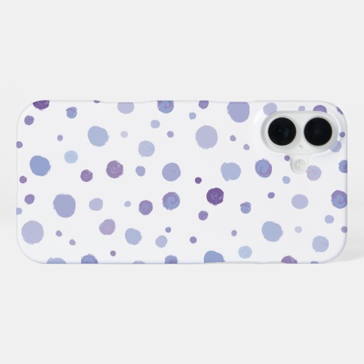 Coque iPhone 16 Plus points peints à la main (Verso Horizontal)