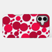 Coque iPhone 16 Plus points rouges  (Verso Horizontal)