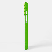 Coque iPhone 16 Plus Points satinés - nuances de vert citron (Côté gauche)