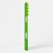 Coque iPhone 16 Plus Points satinés - nuances de vert citron (Côté droit)