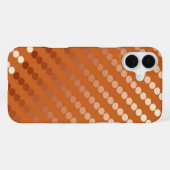 Coque iPhone 16 Plus Points satinés - rouille et cuivre (Verso Horizontal)