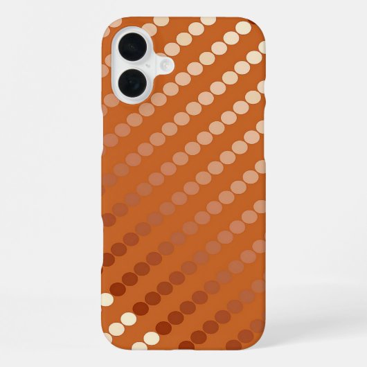 Coque iPhone 16 Plus Points satinés - rouille et cuivre (Verso)