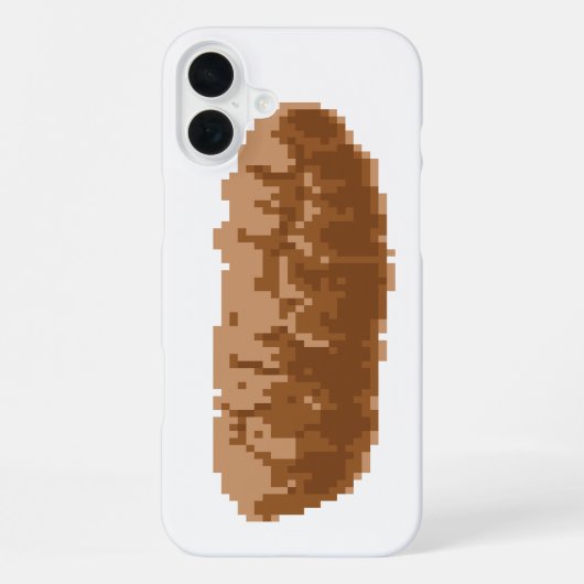 Coque iPhone 16 Plus Poop à 8 bits (Verso)