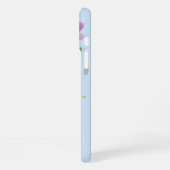 Coque iPhone 16 Plus Première initiale Plus Nom Danielle avec Fleurs (Côté gauche)