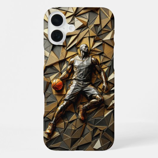 Coque iPhone 16 Plus Prestige Dunk : Basket-ball Luxe (Verso)