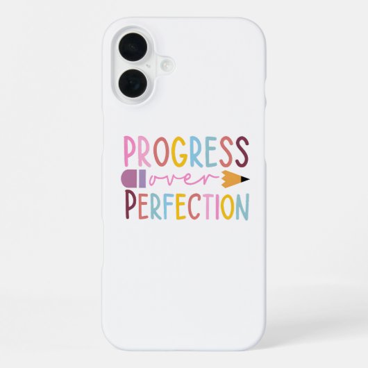 Coque iPhone 16 Plus Progrès sur l'art de la perfection (Verso)