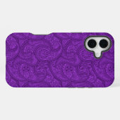 Coque iPhone 16 Plus Purple Paisley (Verso Horizontal)