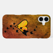 Coque iPhone 16 Plus Rainbow heart and Butterfly (Verso Horizontal)