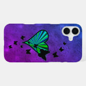 Coque iPhone 16 Plus Rainbow heart and Butterfly (Verso Horizontal)