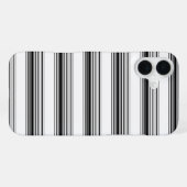 Coque iPhone 16 Plus Rayures blanches noires modernes (Verso Horizontal)