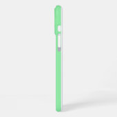 Coque iPhone 16 Plus Rayures de bonbon vert clair (Côté gauche)