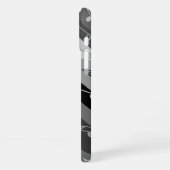 Coque iPhone 16 Plus Rayures de note de musique Grises (Côté gauche)